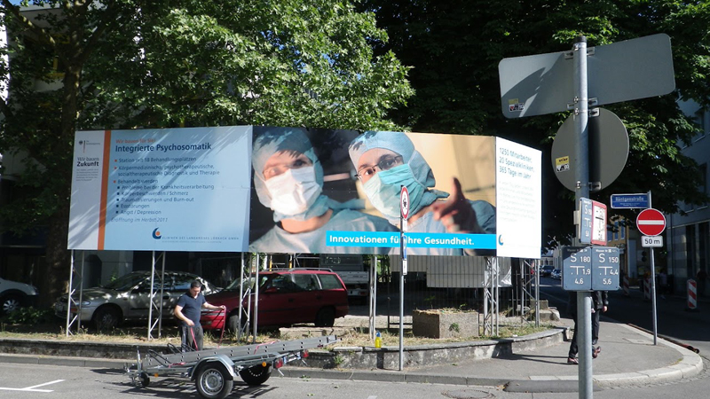 Bautafel Krankenhaus Lörrach