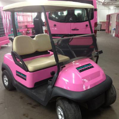 Golfcar Und Mercedes Sprinter Pink